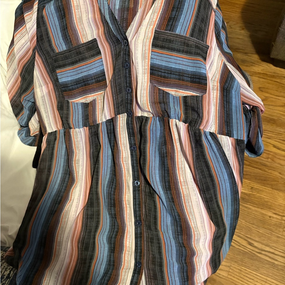 Torrid Multicolor Striped Blouse